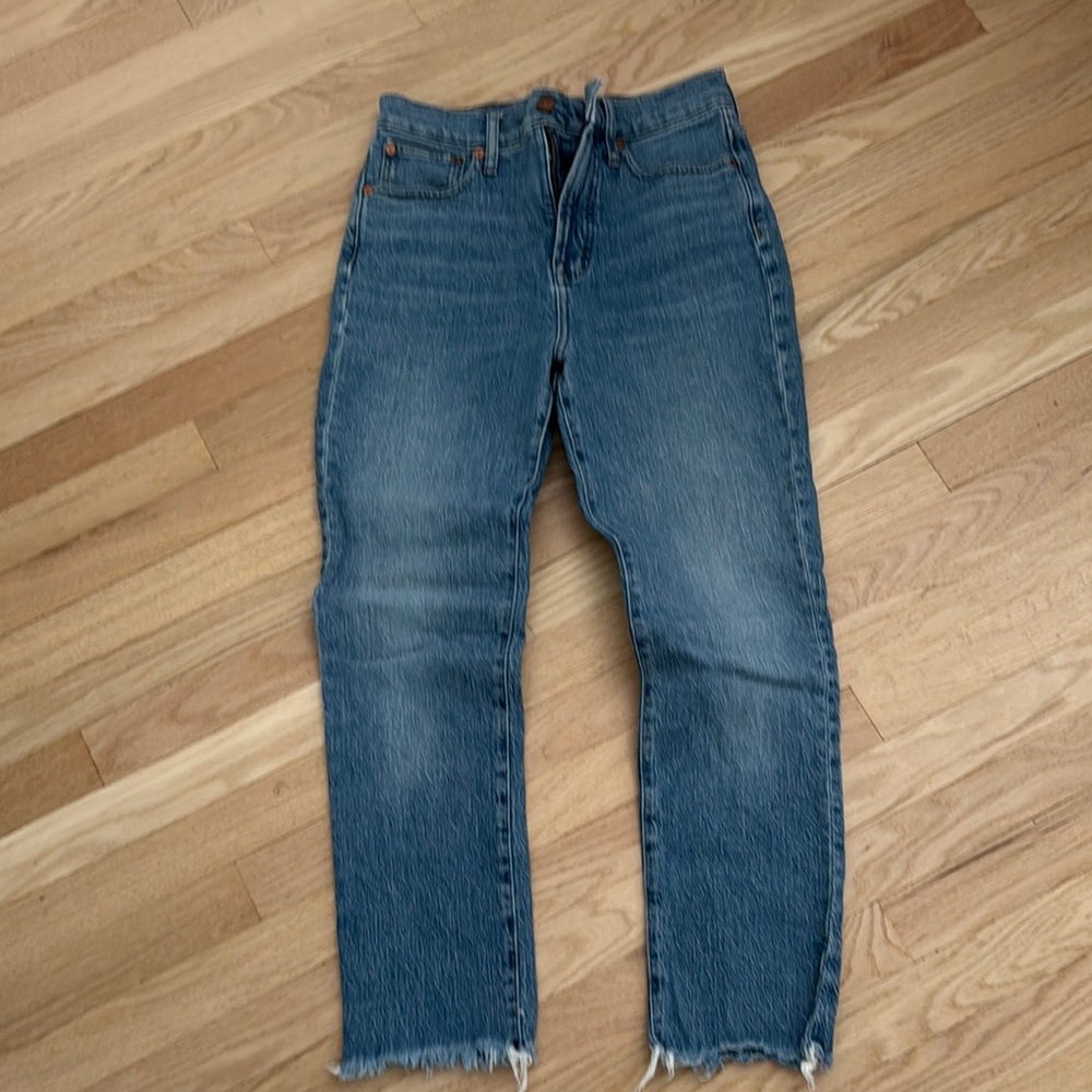 Madewell Blue Straight Leg Jeans High-Rise